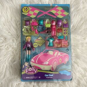 RARE Vintage Mattel 2006 Polly Pocket Polly Quik Clik Car Cool Fashions